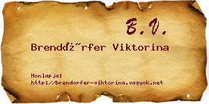 Brendörfer Viktorina névjegykártya